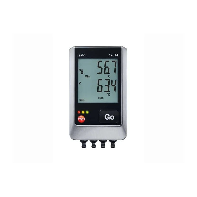 Testo 176-T4 Temperature Data Logger USB 4 Channel Metal Housing LCD Display IP54 0572 1764