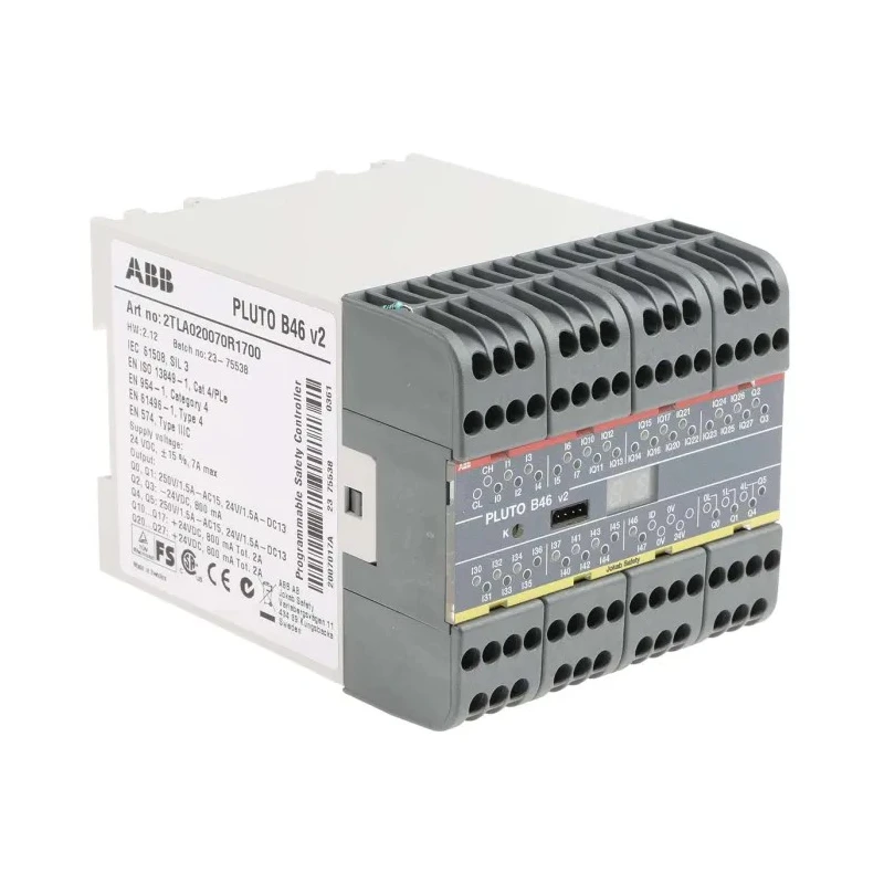 ABB 2TLA Series Safety Controller with 24 Safety Inputs, 6 Safety Outputs, 24V dc 2TLA020070R1700 Pluto B46 v2