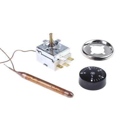 Altecnic Capillary Thermostat, Closes at 0 °C to 40 °C Max, Automatic Reset, SPDT, 16 A, Panel Mount 733-4713