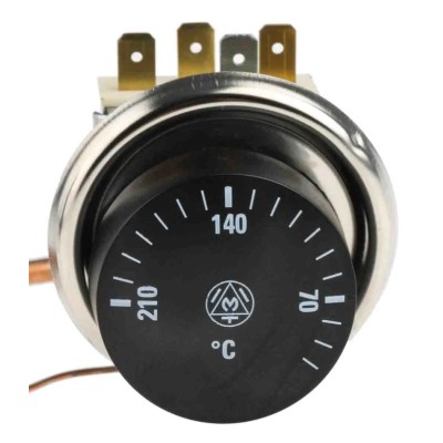 Altecnic RS PRO Capillary Thermostat 210 °C Max Automatic Reset SPDT 16 A Panel Mount 733-4726