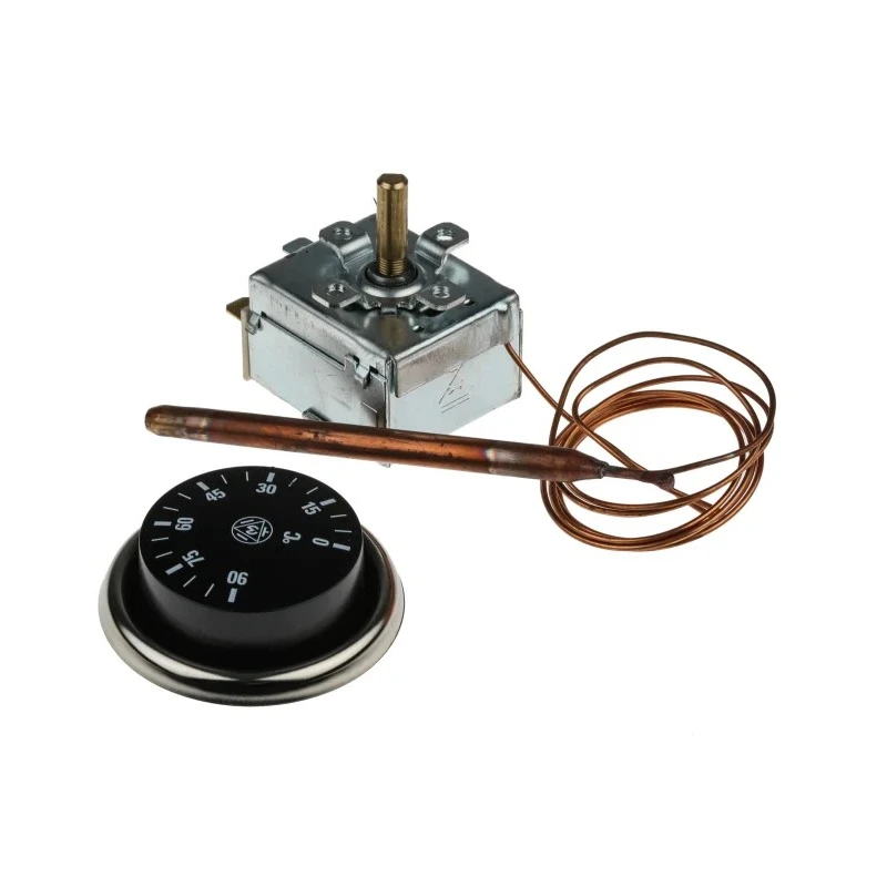 Altecnic Capillary Thermostat, 0°C to 90°C Temperature Range, Automatic Reset, SPDT Contact, 16 A, Panel Mount 733-4723