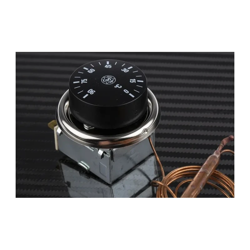Altecnic Capillary Thermostat, 0°C to 90°C Temperature Range, Automatic Reset, SPDT Contact, 16 A, Panel Mount 733-4723
