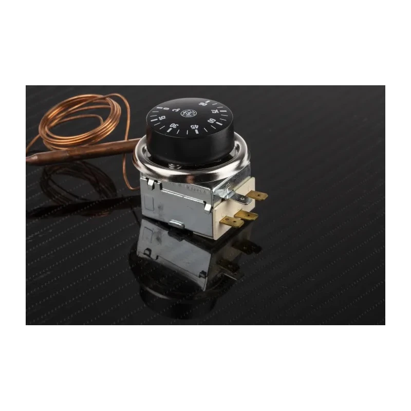 Altecnic Capillary Thermostat, 0°C to 90°C Temperature Range, Automatic Reset, SPDT Contact, 16 A, Panel Mount 733-4723