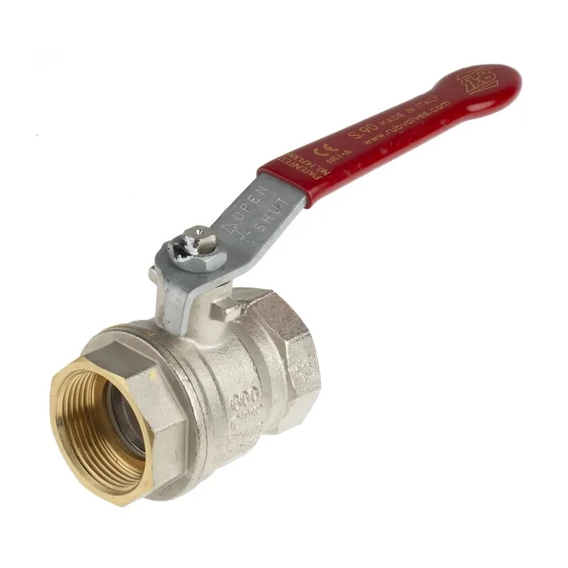 RS PRO Brass Threaded 2-Way Ball Valve BSPP 32 bar 1-1/4 Inch Lever Handle 170°C 733-5145
