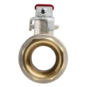 RS PRO Brass Threaded 2-Way Ball Valve BSPP 32 bar 1-1/4 Inch Lever Handle 170°C 733-5145