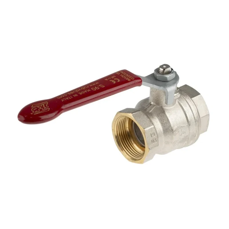 RS PRO Brass Threaded 2-Way Ball Valve BSPP 32 bar 1-1/4 Inch Lever Handle 170°C 733-5145