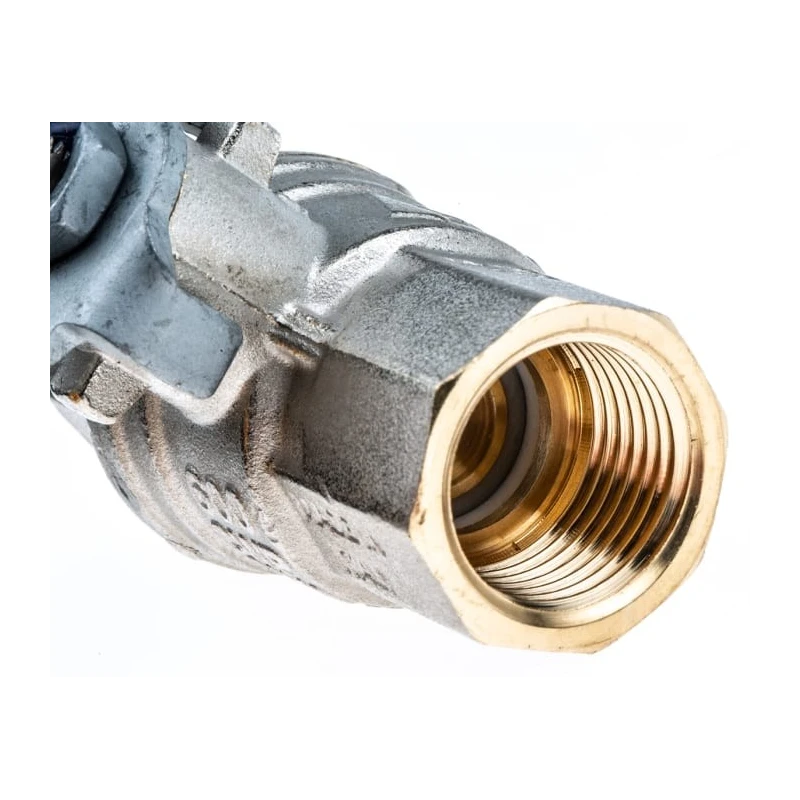 RS PRO Brass Threaded 2-Way BSPP Ball Valve 41.3 bar Maximum Operating Pressure 170°C Maximum Operating Temperature 733-5158