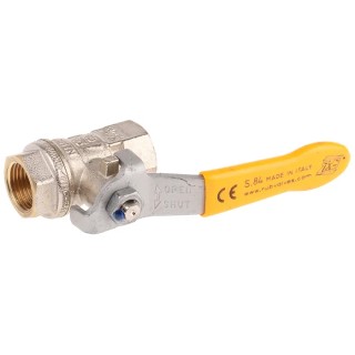 RS PRO Brass Threaded 2-Way BSPP Ball Valve 3/8 Inch 40 Bar Operating Pressure Model 733-5154