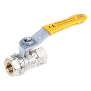 RS PRO Brass Threaded 2-Way Ball Valve BSPP 1/4 in, PVC Coated Steel Handle, 40 Bar Pressure 733-5151
