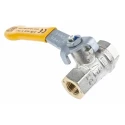 RS PRO Brass Threaded 2-Way Ball Valve BSPP 1/4 in, PVC Coated Steel Handle, 40 Bar Pressure 733-5151