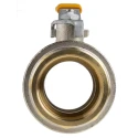 RS PRO Brass Threaded 2-Way BSPP Ball Valve 2 in, 40 bar Pressure, PVC Coated Steel Handle 733-5176