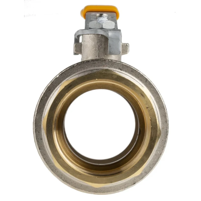 RS PRO Brass Threaded 2-Way BSPP Ball Valve 2 in, 40 bar Pressure, PVC Coated Steel Handle 733-5176