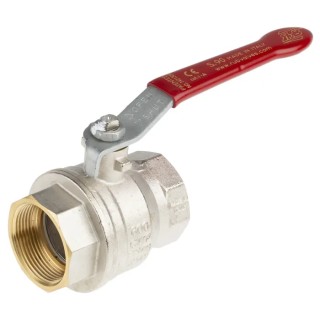 RS PRO Brass Threaded 2-Way BSPP Ball Valve 1-1/2 Inch, 40 bar Pressure, Polyvinyl Chloride Coated Steel Handle 733-5148