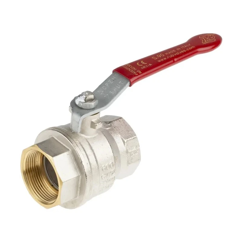 RS PRO Brass Threaded 2-Way BSPP Ball Valve 1-1/2 Inch, 40 bar Pressure, Polyvinyl Chloride Coated Steel Handle 733-5148