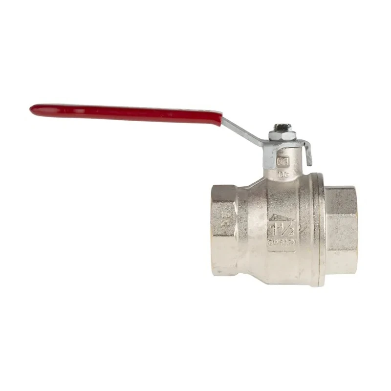 RS PRO Brass Threaded 2-Way BSPP Ball Valve 1-1/2 Inch, 40 bar Pressure, Polyvinyl Chloride Coated Steel Handle 733-5148