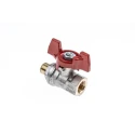 RS PRO Brass Threaded 2-Way BSPP Ball Valve 1/4 in Port Size 40 Bar Operating Pressure 170°C Max Operating 733-5211