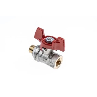 RS PRO Brass Threaded 2-Way BSPP Ball Valve 1/4 in Port Size 40 Bar Operating Pressure 170°C Max Operating 733-5211