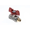 RS PRO Brass Threaded 2-Way BSPP Ball Valve 1/4 in Port Size 40 Bar Operating Pressure 170°C Max Operating 733-5211