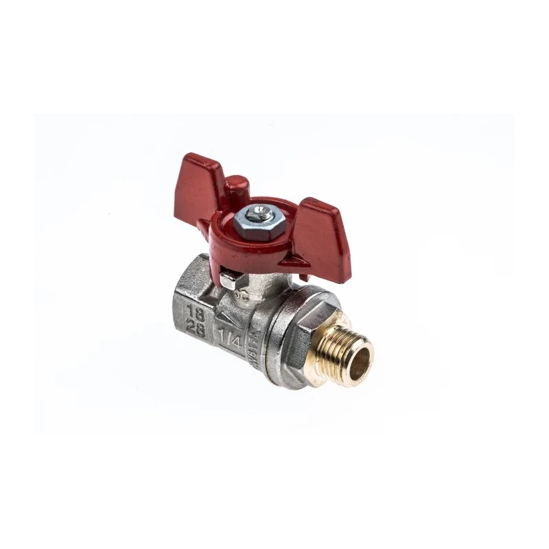 RS PRO Brass Threaded 2-Way BSPP Ball Valve 1/4 in Port Size 40 Bar Operating Pressure 170°C Max Operating 733-5211