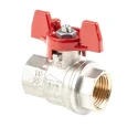 RS PRO Brass Threaded 2-Way BSPP Ball Valve 1/2 in, 40 bar, PVC Coated Steel Handle 733-5205