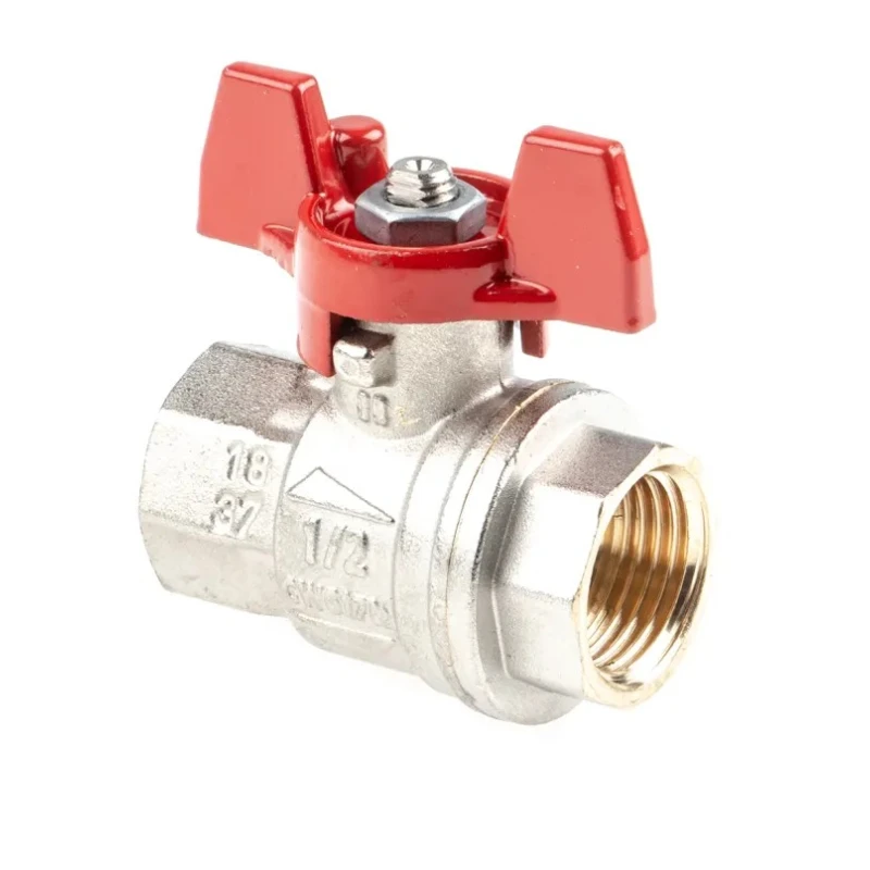 RS PRO Brass Threaded 2-Way BSPP Ball Valve 1/2 in, 40 bar, PVC Coated Steel Handle 733-5205