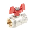 RS PRO Brass Threaded 2-Way BSPP Ball Valve 1/2 in, 40 bar, PVC Coated Steel Handle 733-5205