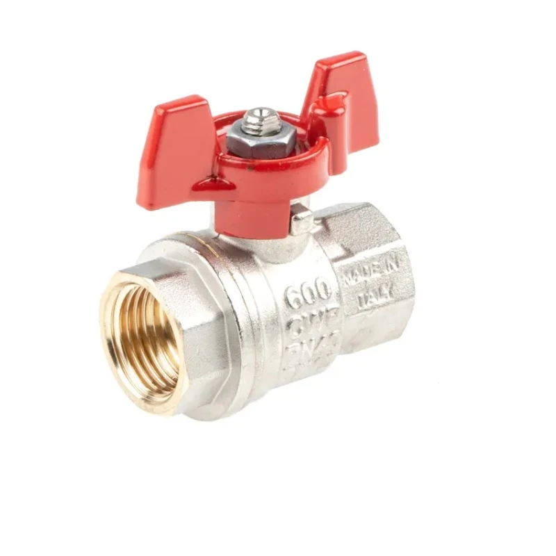 RS PRO Brass Threaded 2-Way BSPP Ball Valve 1/2 in, 40 bar, PVC Coated Steel Handle 733-5205