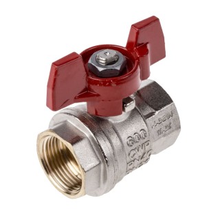 RS PRO Brass Threaded Full Port BSPP Ball Valve Female-Female 3/4 in T-Handle 150°C 600 psi 733-5209