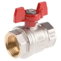 RS PRO Brass Manual Full Port Ball Valve Threaded BSPP 1 Inch Polyvinyl Chloride Coated Steel Handle 150°C 733-5218