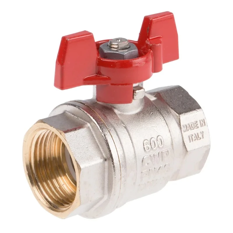 RS PRO Brass Manual Full Port Ball Valve Threaded BSPP 1 Inch Polyvinyl Chloride Coated Steel Handle 150°C 733-5218
