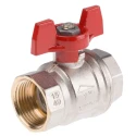 RS PRO Brass Manual Full Port Ball Valve Threaded BSPP 1 Inch Polyvinyl Chloride Coated Steel Handle 150°C 733-5218