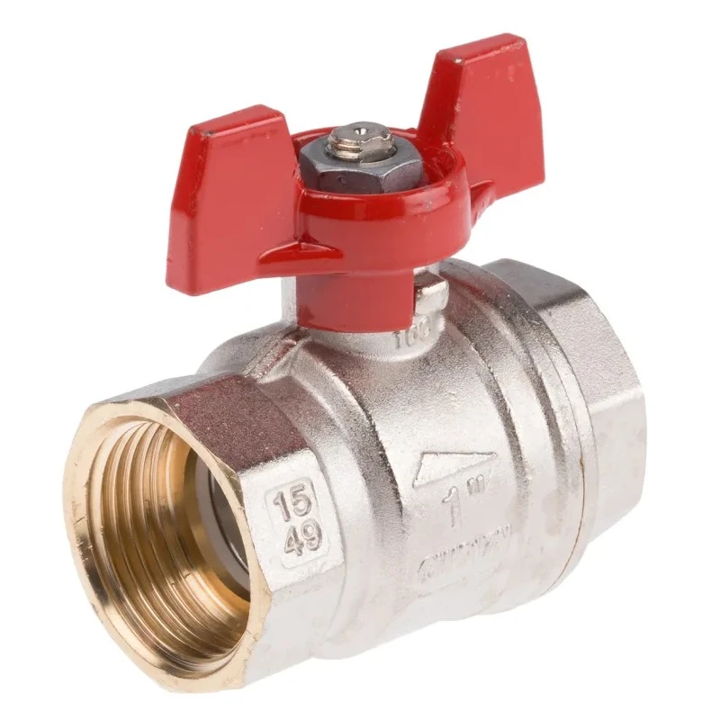 RS PRO Brass Manual Full Port Ball Valve Threaded BSPP 1 Inch Polyvinyl Chloride Coated Steel Handle 150°C 733-5218