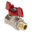 RS PRO Brass Threaded 2-Way BSPP Ball Valve, 3/8 in, 32 bar, PVC Coated Steel Handle 733-5215