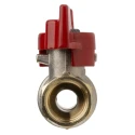 RS PRO Brass Threaded 2-Way BSPP Ball Valve, 3/8 in, 32 bar, PVC Coated Steel Handle 733-5215