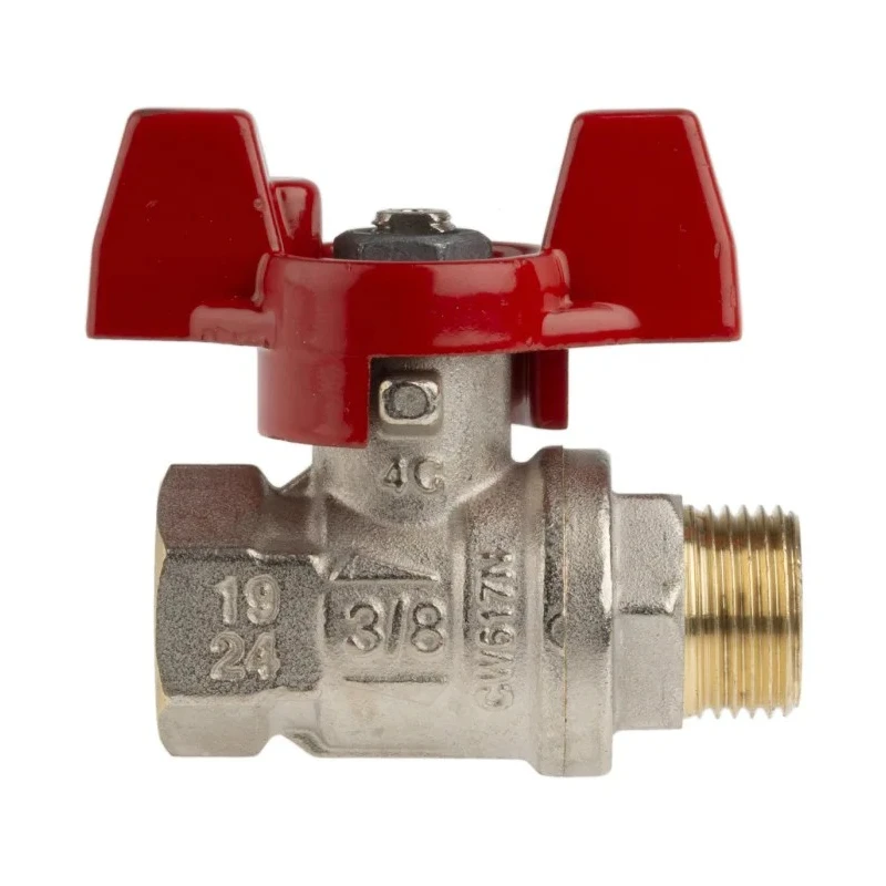 RS PRO Brass Threaded 2-Way BSPP Ball Valve, 3/8 in, 32 bar, PVC Coated Steel Handle 733-5215