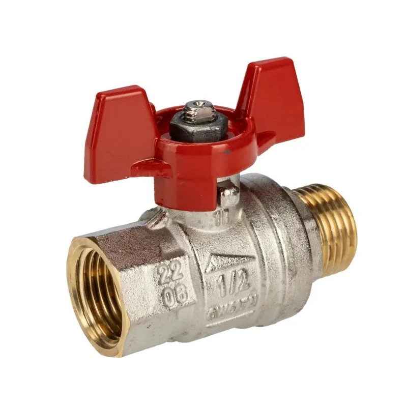 RS PRO Brass Threaded 2-Way BSPP Ball Valve 40 bar, Male/Female 1/2 in, Polyvinyl Chloride Coated Steel Handle 733-5224