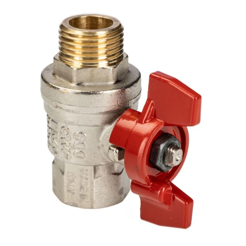RS PRO Brass Threaded 2-Way BSPP Ball Valve 40 bar, Male/Female 1/2 in, Polyvinyl Chloride Coated Steel Handle 733-5224