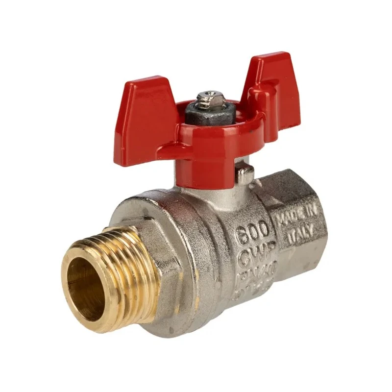 RS PRO Brass Threaded 2-Way BSPP Ball Valve 40 bar, Male/Female 1/2 in, Polyvinyl Chloride Coated Steel Handle 733-5224