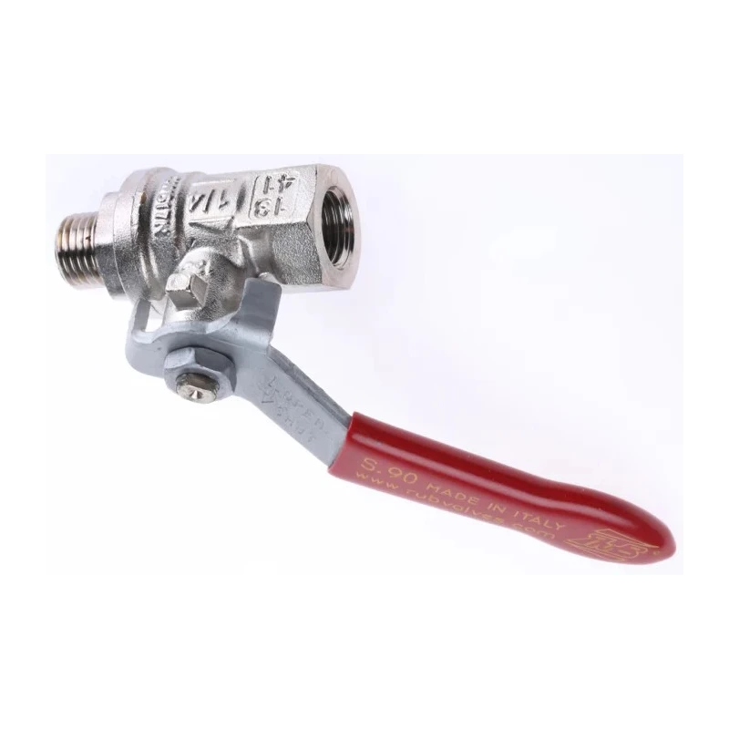 RS PRO Brass Threaded Ball Valve 1/4 to 4 in BSPP, 2 Way, PVC Coated Steel Handle, Max 170°C 733-5230