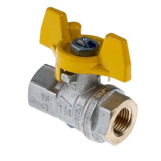 RS PRO Brass Threaded 2-Way BSPP Ball Valve 1/4 in, Nylon Handle, 32 bar, 170°C 733-5277