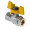 RS PRO Brass Threaded 2-Way BSPP Ball Valve 1/4 in, Nylon Handle, 32 bar, 170°C 733-5277