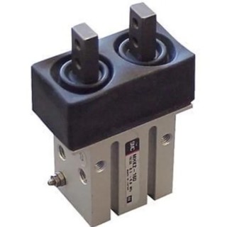 SMC 2 Finger Double Acting Action Pneumatic Gripper, Parallel Type, Bore Diameter 20mm, Stroke 18mm, Model MHKL2-20D
