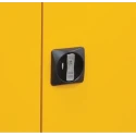 RS PRO Yellow Steel Lockable 2 Door Hazardous Substance Cabinet 700 mm Height x 900 mm Width x 460 mm Depth 733-4909