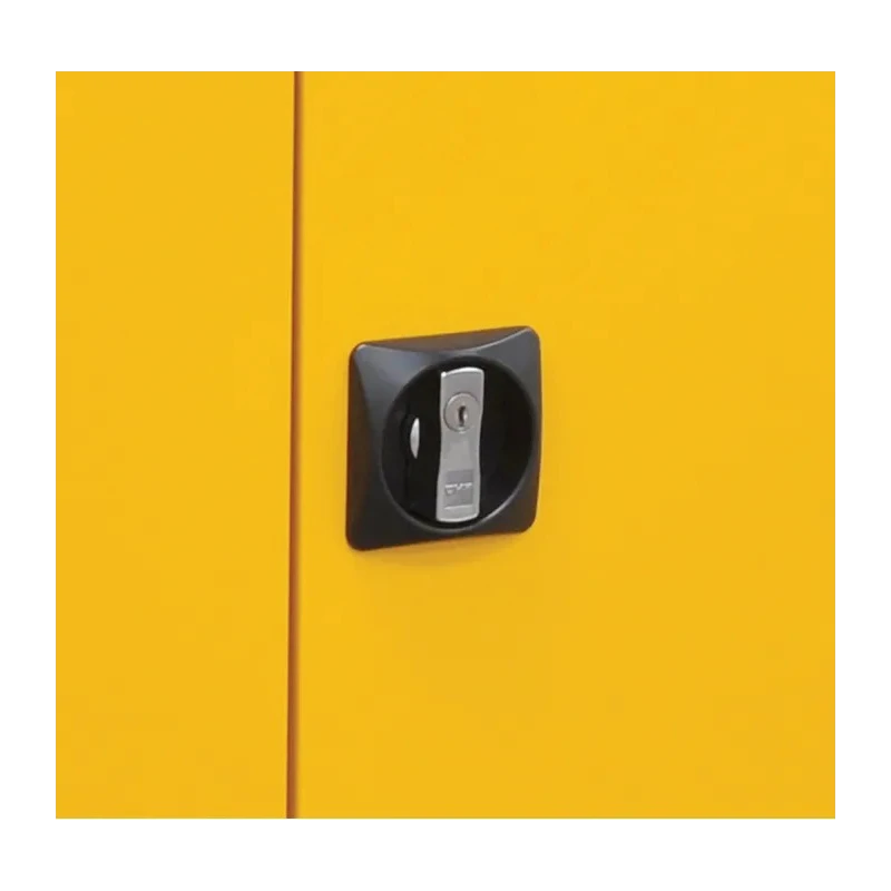 RS PRO Yellow Steel Lockable 2 Door Hazardous Substance Cabinet 1.8m Height 900mm Width 460mm Depth 733-4912