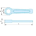 Facom Copper Beryllium Alloy Non Sparking Single Ended Spanner 34 mm, 205 mm Overall 50.34SR