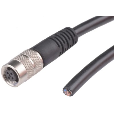 binder Female 4-Way M9 to Unterminated Sensor Actuator Cable 2m 125V UL 94 V-0 IP67 79-1410-12-04