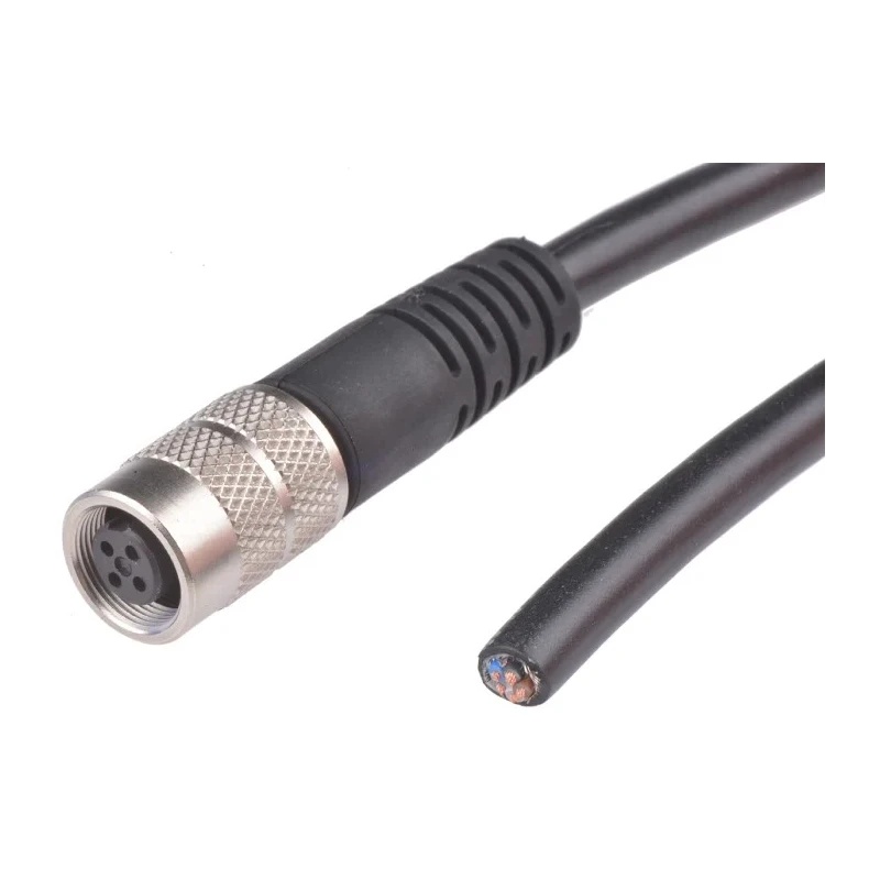 binder Female 4-Way M9 to Unterminated Sensor Actuator Cable 2m 125V UL 94 V-0 IP67 79-1410-12-04
