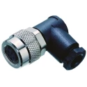 binder Industrial Circular Connector 5 Contacts Cable Mount M9 Plug Female IP67 Right Angle Polymer Housing 99-0414-70-05