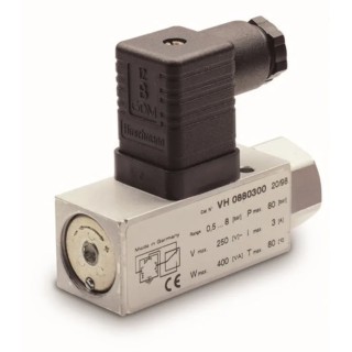 RS PRO Pneumatic Electro-Mechanical Pressure Switch 1/4 in Port Size, 30 V, Operating Pressure -1 bar to 80 bar 235-4729