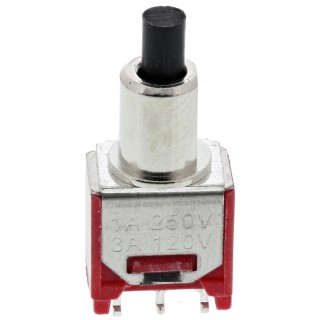 RS PRO Push Button Switch Momentary PCB Mount 4.9 mm Cutout SPDT Black LED 28 V dc 120 V ac 7346726P